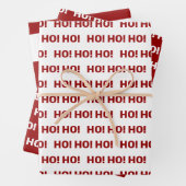 Rot und Weiß Ho Ho Ho! Streifen Geschenkpapier Set (Beispiel)