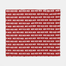 Rot und Weiß Ho Ho Holiday Weihnachten Fleecedecke