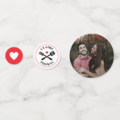 Rot und Weiß Ich mache GRILLEN Verlobung Dusche Konfetti (Vorderseiten)