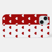 Rot und Weiß iPhone Hülle (Rückseite (Horizontal))