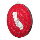 Rot und Weiß Kalifornien Dartscheibe (Vorderseite rechts)