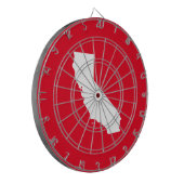 Rot und Weiß Kalifornien Dartscheibe (Vorderseite Links)