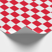 Rot und Weiß (kariert) Geschenkpapier (Ecke)