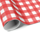 Rot und weiß Kariert Geschenkpapier (Rolleneckpunkt)