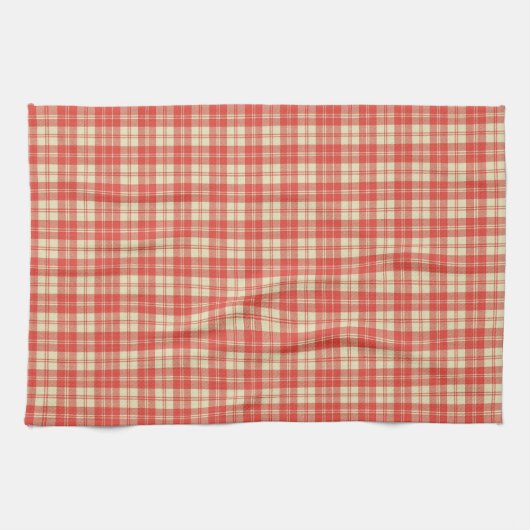 Rot und Weiß Kariert Geschirrtuch (Horizontal)