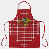 Rot und Weiß, Kariert und Pinienkerne Schürze (Vorderseite)