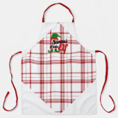 Rot und Weiß Karierter Weihnachtsmann Schürze (Vorderseite)