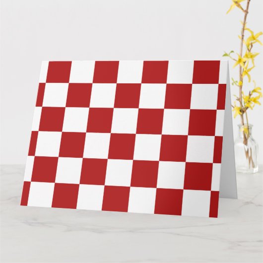 Rot und Weiß Karte (Gelbe Blume)