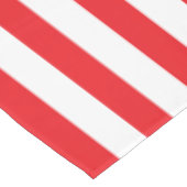 Rot und Weiß kräftig gestreift Tischdecke (Schrägansicht)