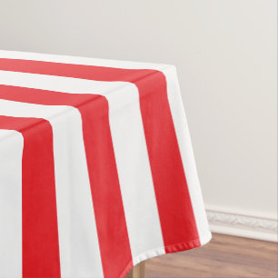 Rot und Weiß kräftig gestreift Tischdecke