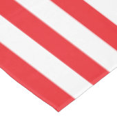 Rot und Weiß kräftig gestreift Tischdecke (Schrägansicht)