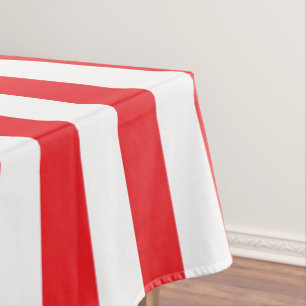 Rot und Weiß kräftig gestreift Tischdecke
