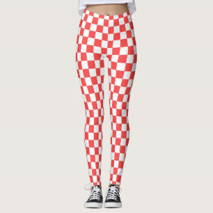 Rot und Weiß Leggings