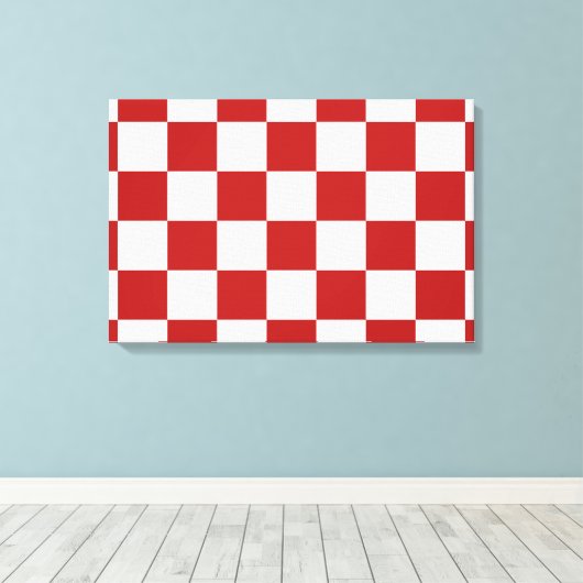 Rot und Weiß Leinwanddruck (Insitu (Holzboden))