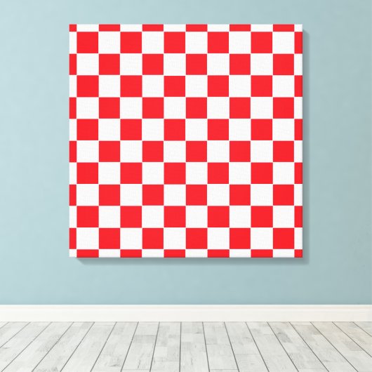 Rot und Weiß Leinwanddruck (Insitu (Holzboden))