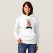 Rot und Weiß Leuchtturm Frauen Hoodie (Vorne ganz)