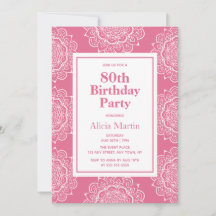 Rot und Weiß Mandala Blume 70. Geburtstag