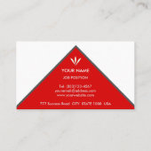 Rot und weiß markiertes Logo Visitenkarte (Rückseite)