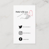 Rot und weiß, mit Herz und Liebe, soziale Verbindu Begleitkarte (Vorderseite)