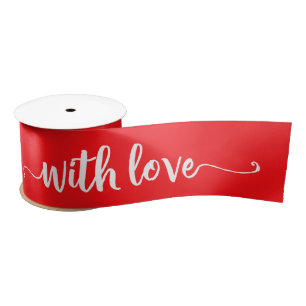 Rot und Weiß mit Liebe Satinband