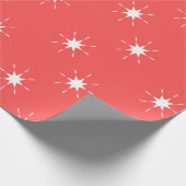 Rot und weiß mit Sternen Geschenkpapier (Ecke)