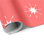 Rot und weiß mit Sternen Geschenkpapier (Rolleneckpunkt)