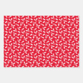 Rot und Weiß Moderne Holly Sprig Geschenkpapier Set (Vorderseite 3)