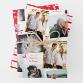 Rot und Weiß Moderne Holly Sprig Geschenkpapier Set (Beispiel)