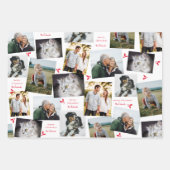 Rot und Weiß Moderne Holly Sprig Geschenkpapier Set (Vorderseite)