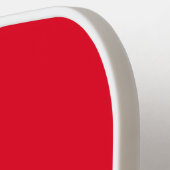 Rot und Weiß Moderne Monogramm Pickleball Schläger (Linke Seite)