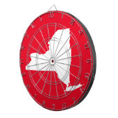 Rot und Weiß New York Dartscheibe (Vorderseite rechts)