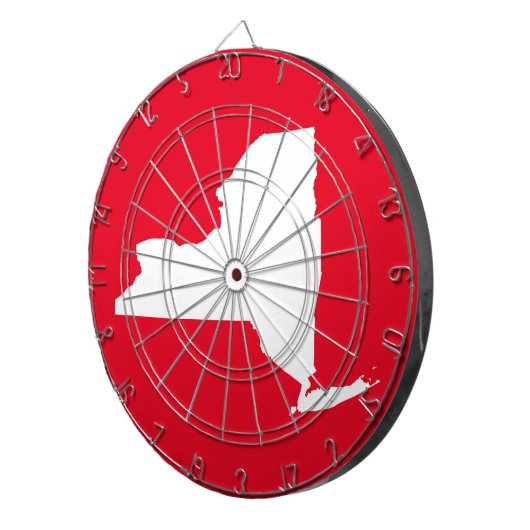 Rot und Weiß New York Dartscheibe (Vorderseite rechts)