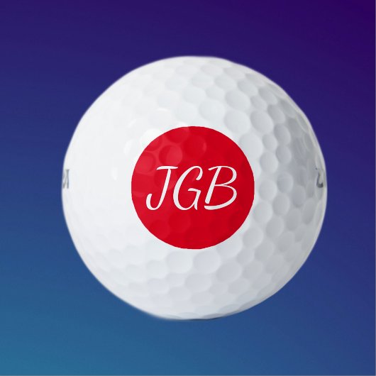 Rot und weiß oder Farbhintergrund auswählen Golfball