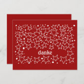 Rot und Weiß Österreichs Dankeskarte (Vorne/Hinten)