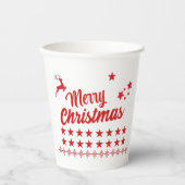 Rot und Weiß Pappbecher (Vorderseite)