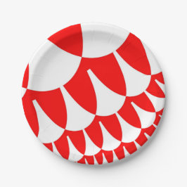 Rot und Weiß Pappteller