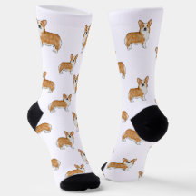 Rot und Weiß Pembroke Welsh Corgi Dog Art Muster