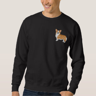 Rot und Weiß Pembroke Welsh Corgi Grafik Design Sweatshirt
