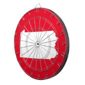Rot und Weiß Pennsylvania Dartscheibe (Vorderseite rechts)
