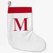 Rot und weiß Personalisiert Kleiner Weihnachtsstrumpf (Vorderseite)
