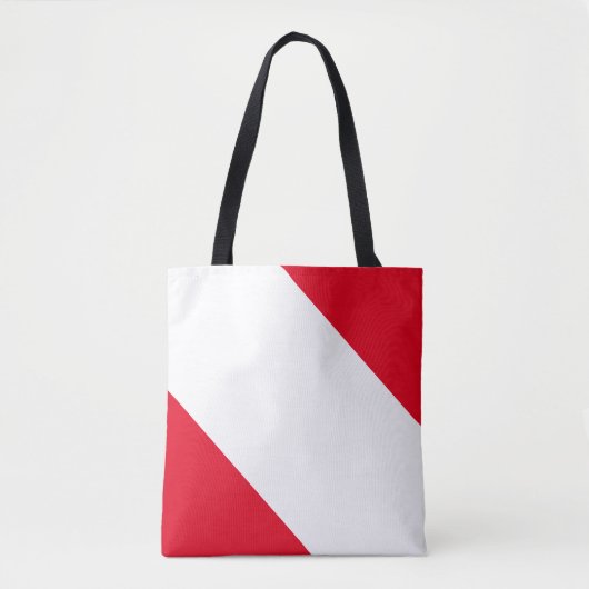 Rot und Weiß Personalisiert Tasche (Vorderseite)