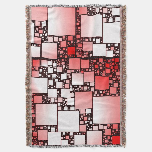 Rot und Weiß Platz tanzende Knöchel Decke (Vorderseite Vertikal)