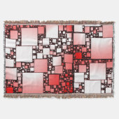 Rot und Weiß Platz tanzende Knöchel Decke (Vorderseite)