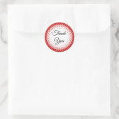 Rot und Weiß Polka Dot danke Ihnen Stickers (Tasche)