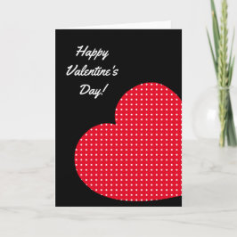 Rot und Weiß Polka Dot Herzchen Valentine Feiertagskarte