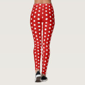 Rot und Weiß Polka Dot Leggings (Rückseite)
