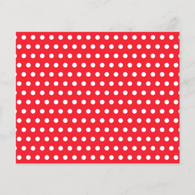 Rot und Weiß Polka Dot Muster. Spotty. (Vorderseite)