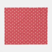 Rot und Weiß Polka Dot Nahtloses Muster Fleecedecke (Vorderseite (Horizontal))