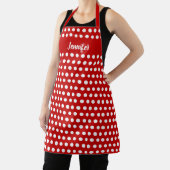 Rot und Weiß Polka Dot Womens Personalisiert Backe Schürze (InSitu)