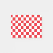 Rot und Weiß Post-it Klebezettel (Vorderseite)